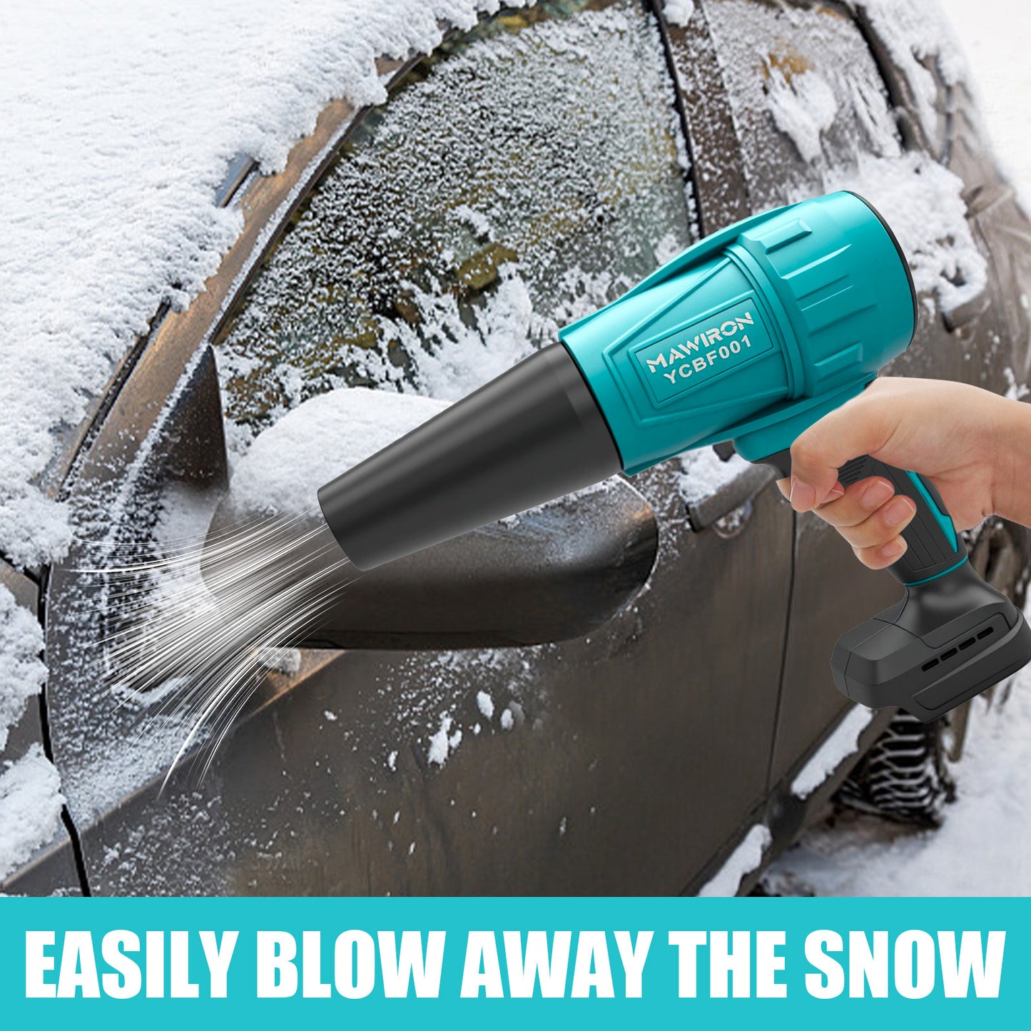 Souffleur de feuilles sans fil, souffleur de poussière électrique, souffleur d'air portable avec 1 batterie