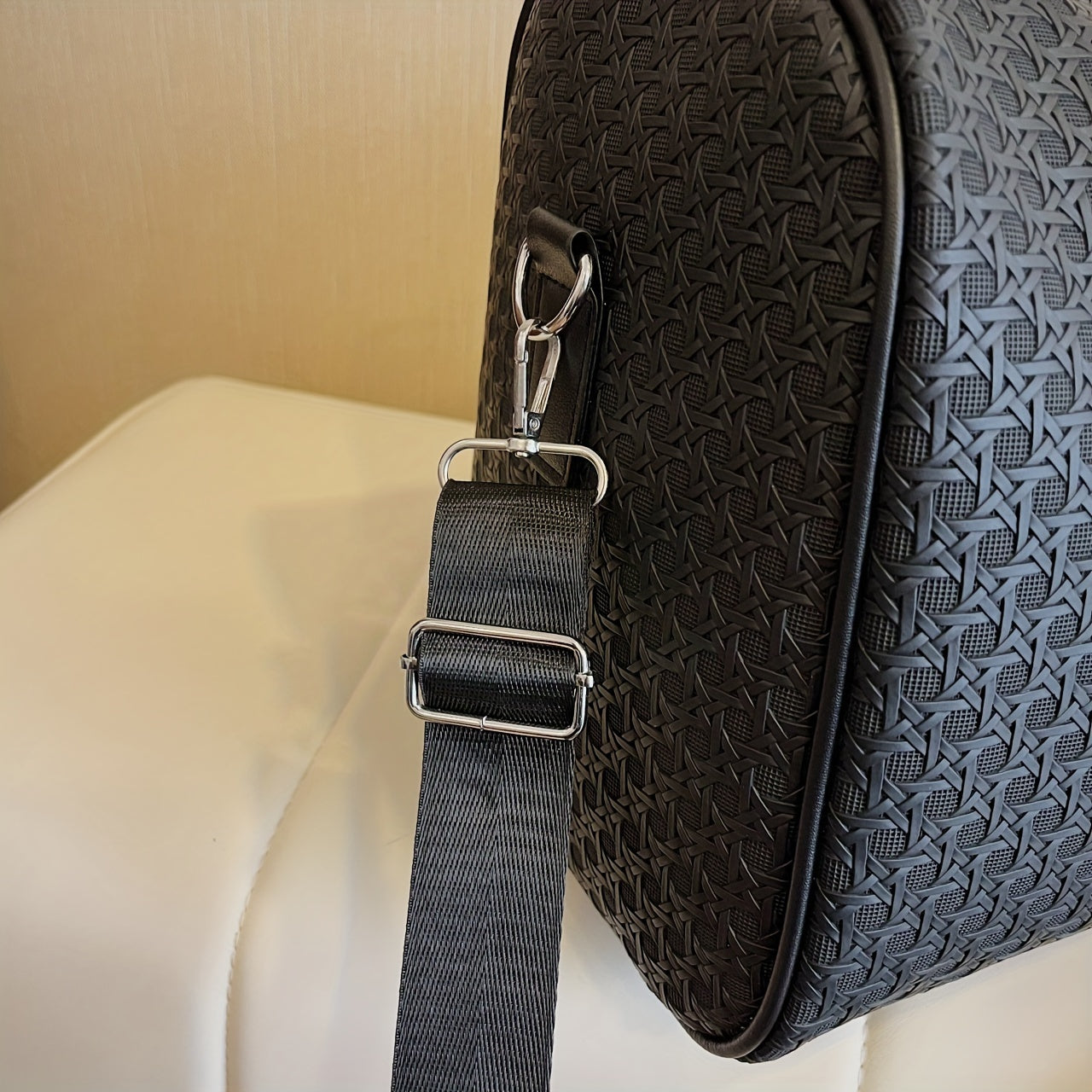 Sac de voyage élégant en PU grande capacité, sac fourre-tout multifonctionnel pour le week-end