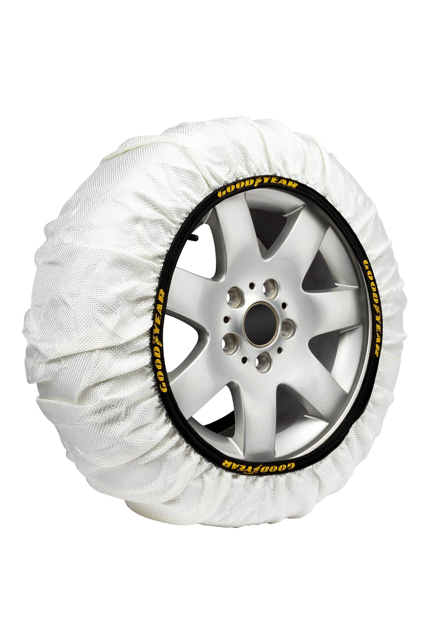Goodyear Jeu de 2 Chaînes à Neige en Métal de 9 mm pour Voiture Taille 100 avec Tendeur Automatique Goodyear