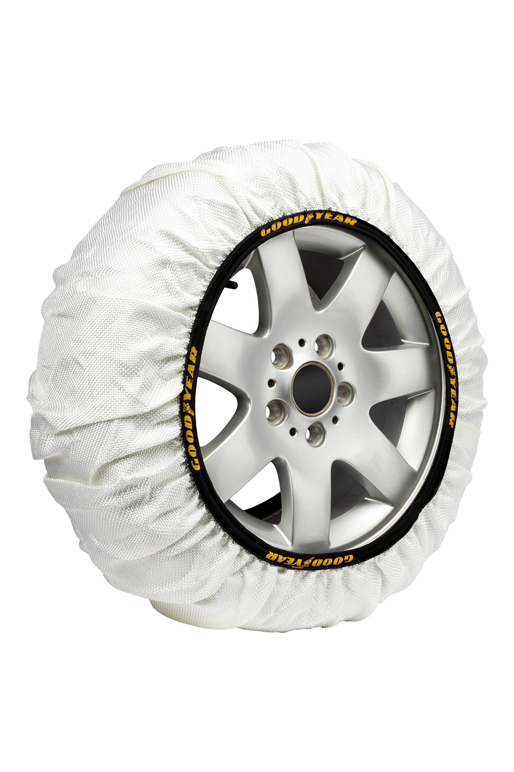 Goodyear Jeu de 2 Chaînes à Neige en Métal de 9 mm pour Voiture Taille 100 avec Tendeur Automatique Goodyear