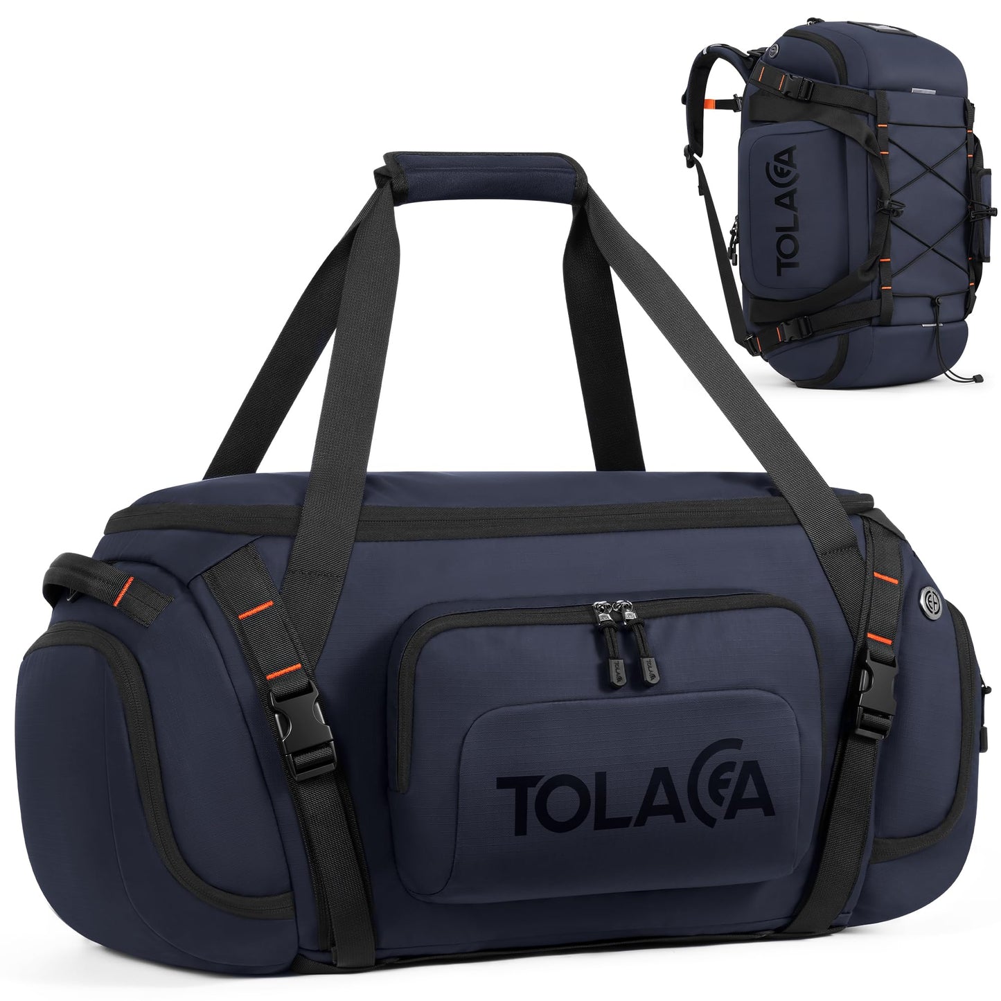 Tolaccea Sac de Sport 40L Homme Femme – Sac à Dos Sport & Sac de Voyage Grande Capacité avec Compartiment Chaussures, Compartiment Humide et Poche Ordinateur 15,6" – Gym, Week-End, Fitness (Noir)