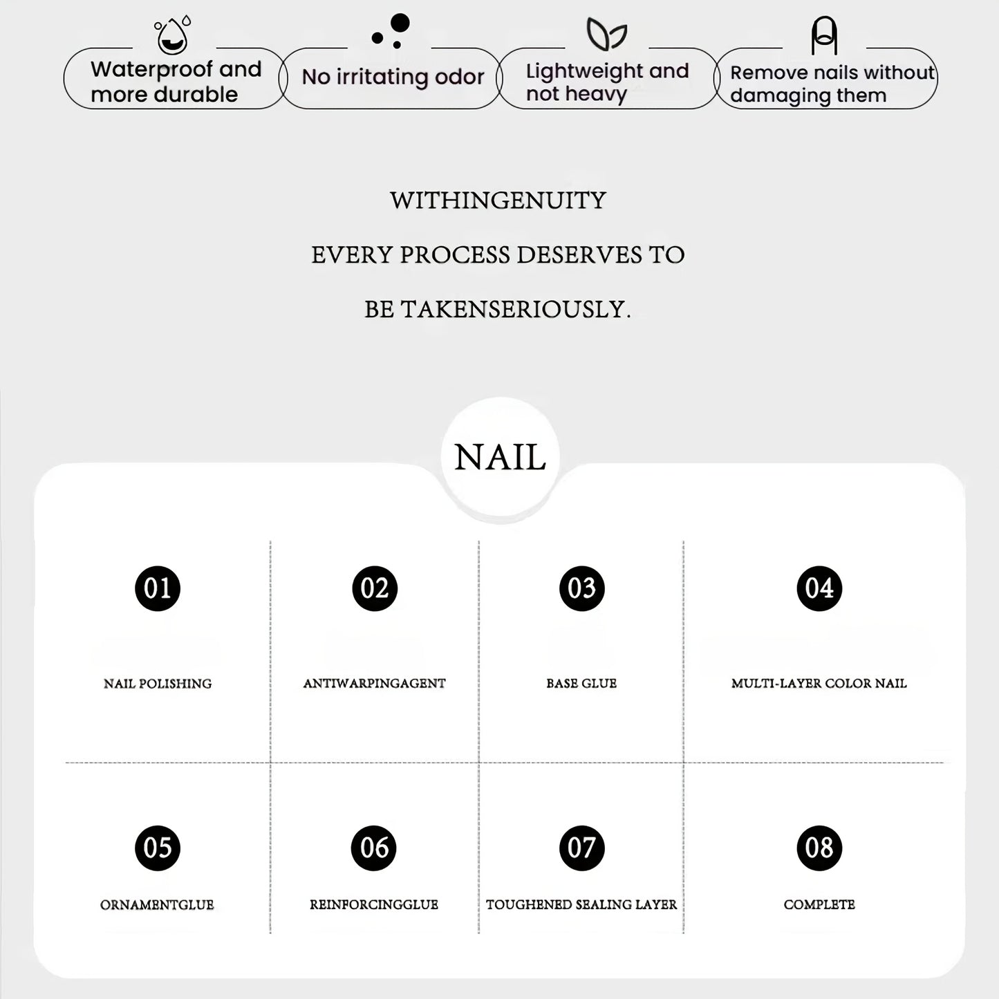 24 faux ongles carrés courts à paillettes