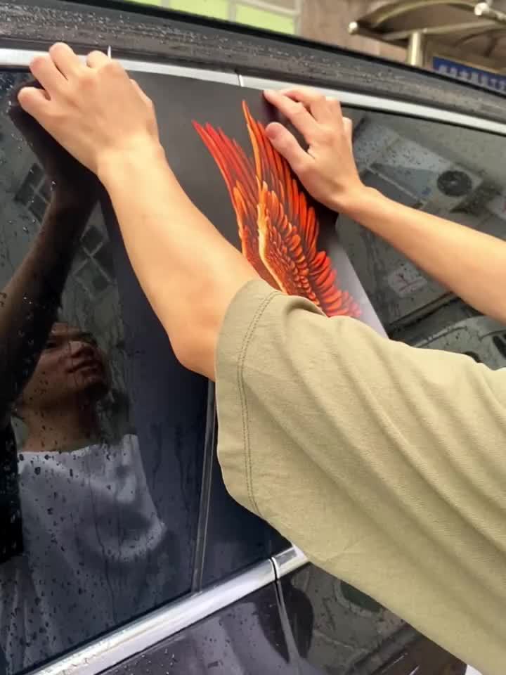 Ensemble de 2 autocollants serpent rouge et noir