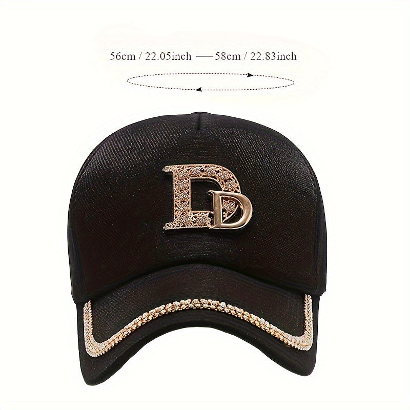 Casquette de baseball avec strass, 100 % polyester - Topdecheztop.fr