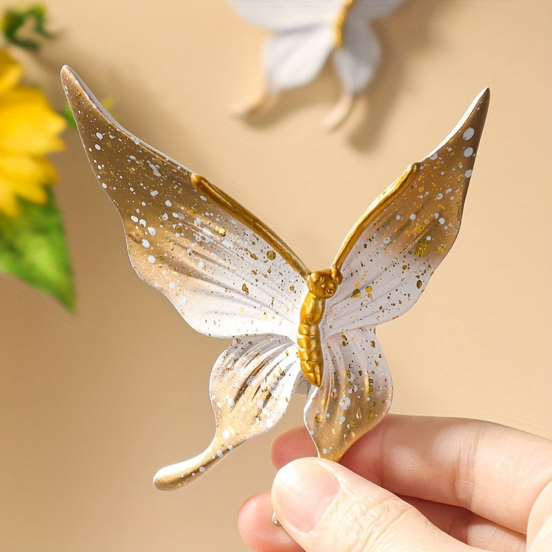 Lot de 5 autocollants muraux papillons 3D en résine - Topdecheztop.fr