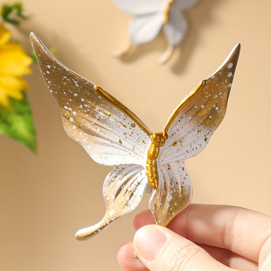 Lot de 5 autocollants muraux papillons 3D en résine - Topdecheztop.fr