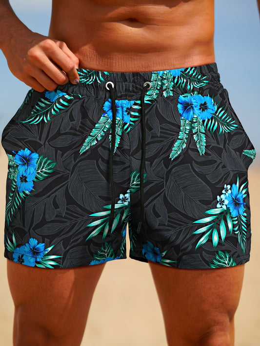 Short de bain élastique d'extérieur avec doublure en maille pour le surf, la plage