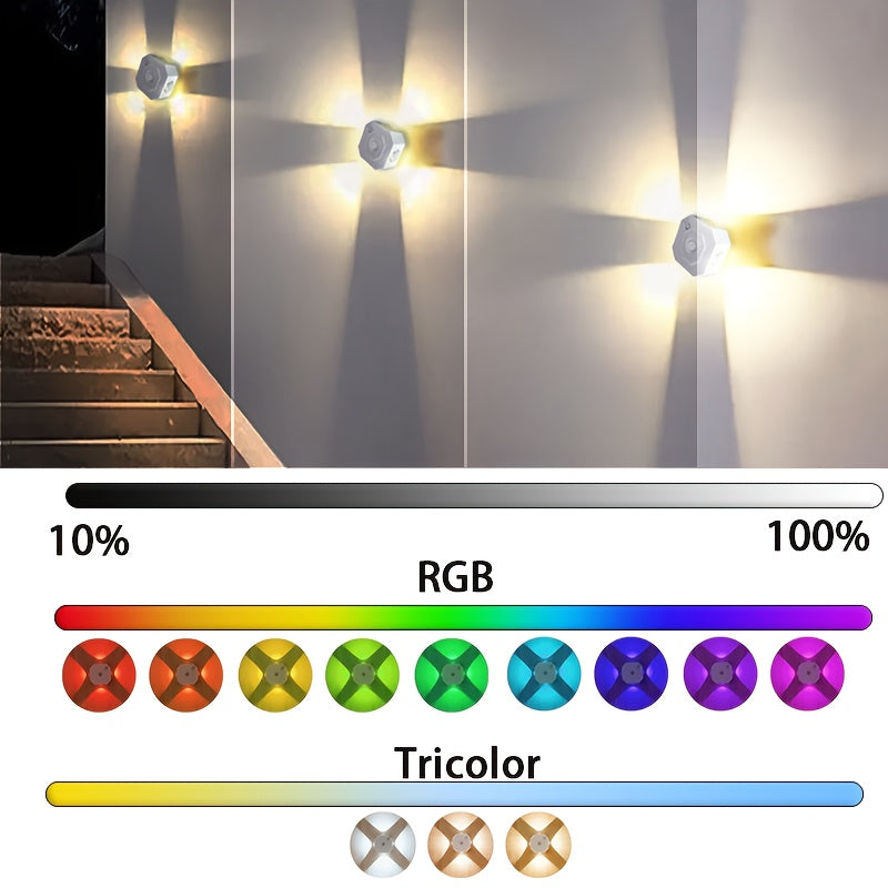 1 Lampe  RGB/tricolore avec détecteur de mouvement