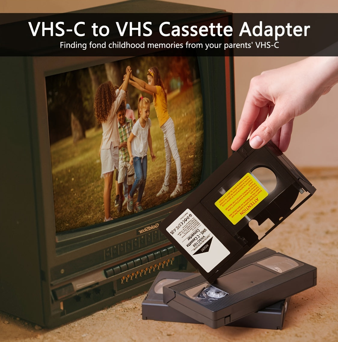 Adaptateur convertisseur de cassette VHS vers VHS-C