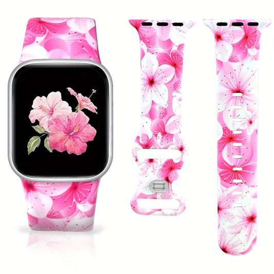 Bracelet de montre imprimé floral - Topdecheztop.fr