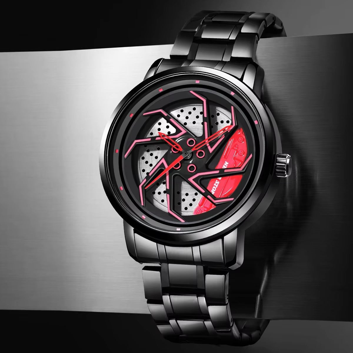 Montre homme à quartz élégante et moderne avec bracelet en acier