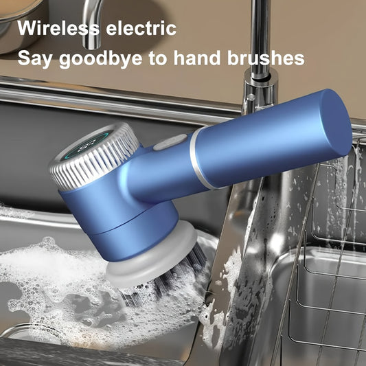1 brosse de nettoyage électrique, laveuse rotative sans fil rechargeable par USB