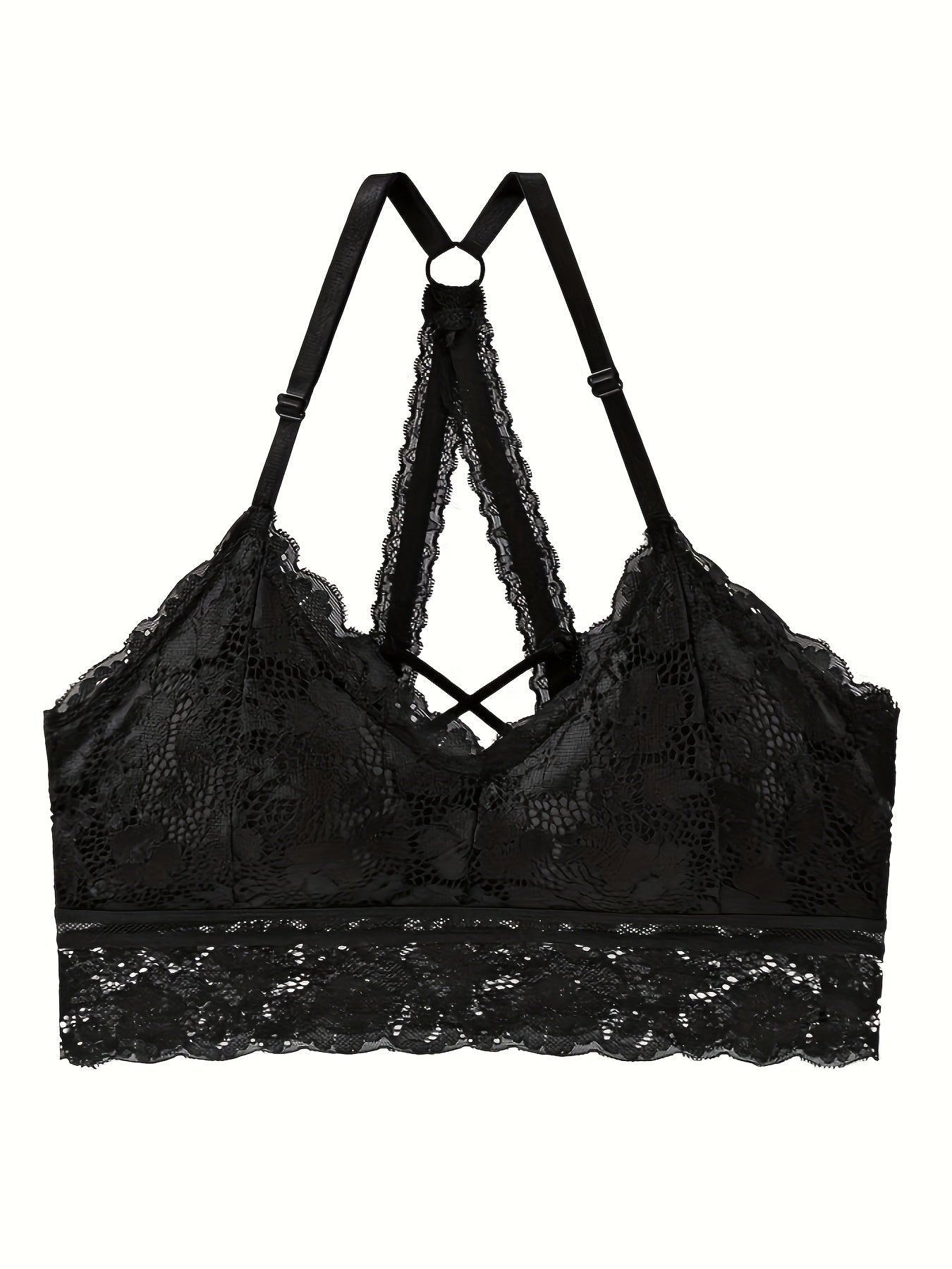 Soutien-gorge en dentelle  pour femme - Sans armatures, confort optimal