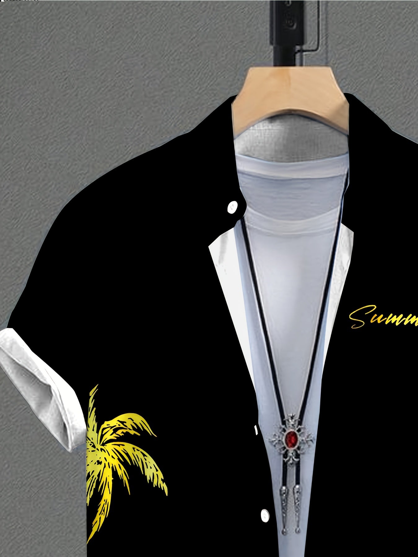 Ensemble chemise à manches courtes imprimée et short