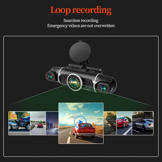 Caméra embarquée 4 canaux 64G pour voiture - Enregistreur vidéo DVR WiFi