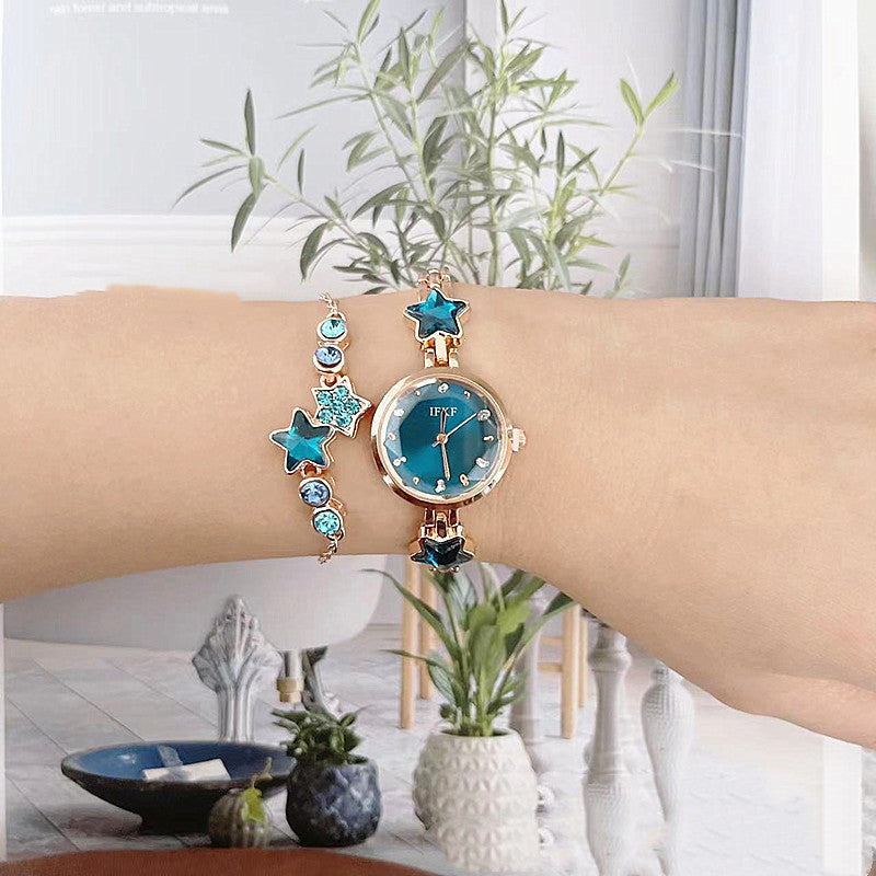 Montre,Bracelet en diamant pour femme, ensemble deux pièces