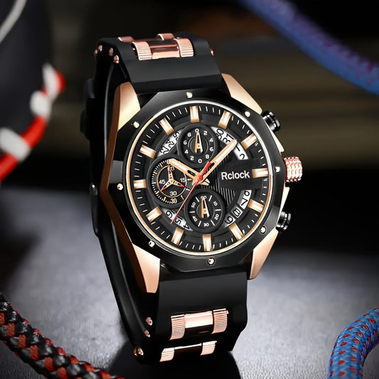 Montre d'affaires tendance pour homme avec bracelet en  et fonction calendrier, adaptée à un port quotidien. Un cadeau idéal pour la famille et les amis pour la fête des Pères, la Saint-Valentin, Noël, et