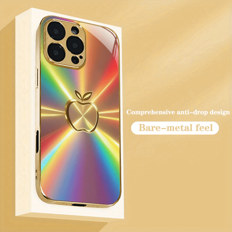 Coque en verre trempé avec motif pomme