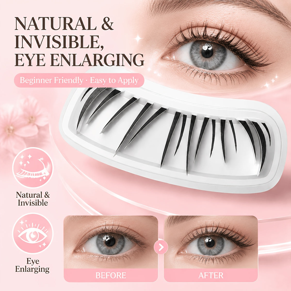 Tampon Double Cône pour Cils Inférieurs Papillon - Noir | Marron, Contouring Précis et Durable, Waterproof et Résistant à la Transpiration. Stylo Tampon Double Cône pour Eyeliner, Aspect Dégradé H-Bow, Film à Séchage Rapide, Effet de Cosmétique Longue Durée