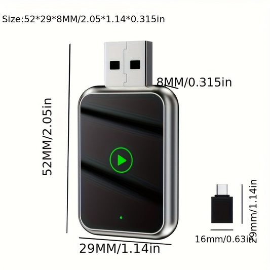 Adaptateur CarPlay sans fil 2 en 1, interface USB - Topdecheztop.fr