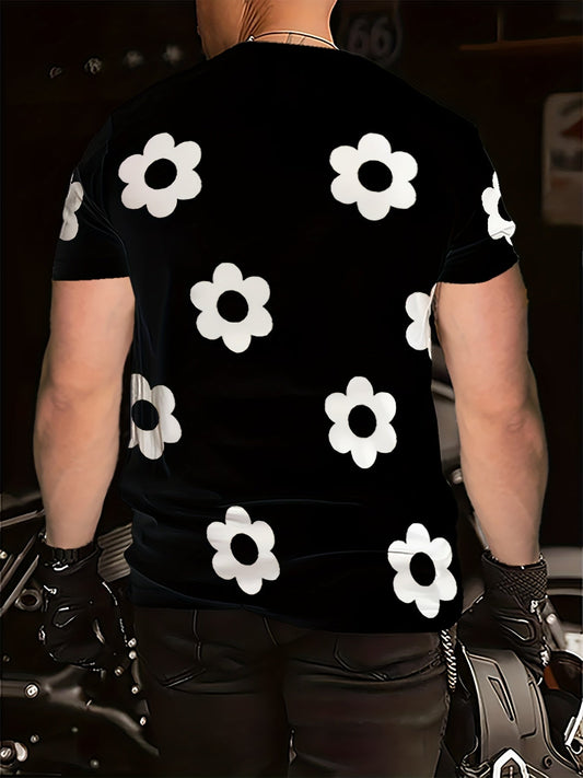 T-shirt décontracté à col rond pour homme
