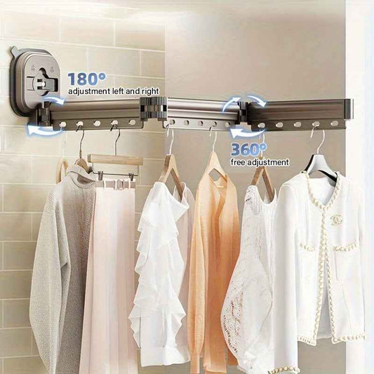 Séchoir à linge mural pliable en aluminium, peu encombrant