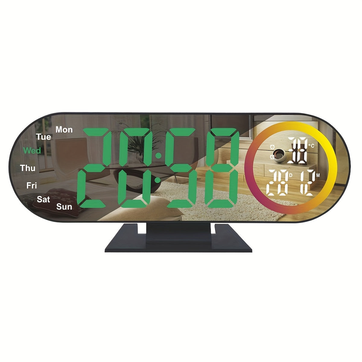 Réveil LED multicolore multifonctionnel | Activation vocale