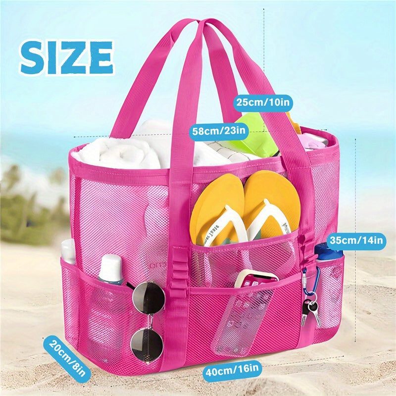 Grand sac de plage en filet anti-sable
