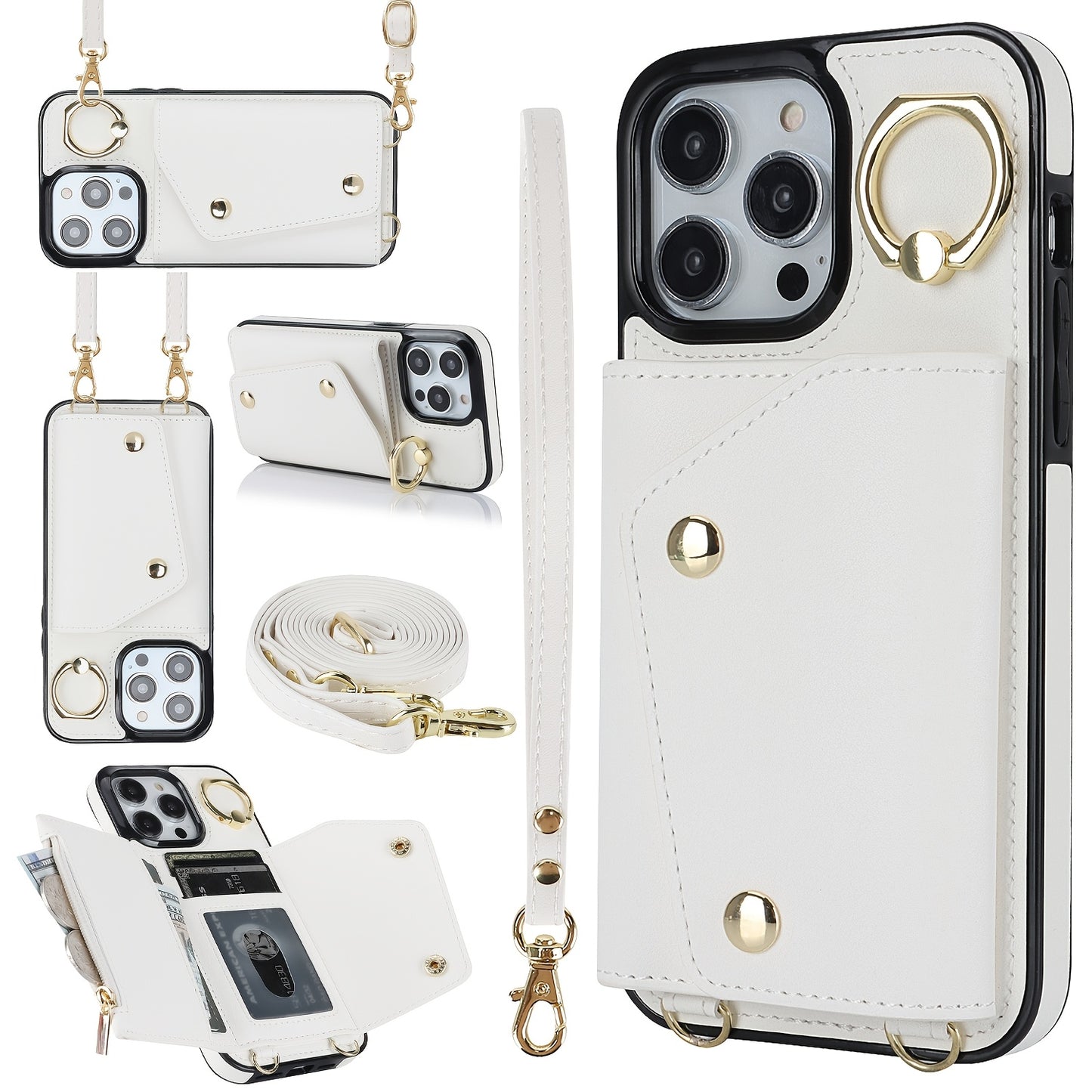 Etui portefeuille bandoulière pour femme est compatible avec les iPhone