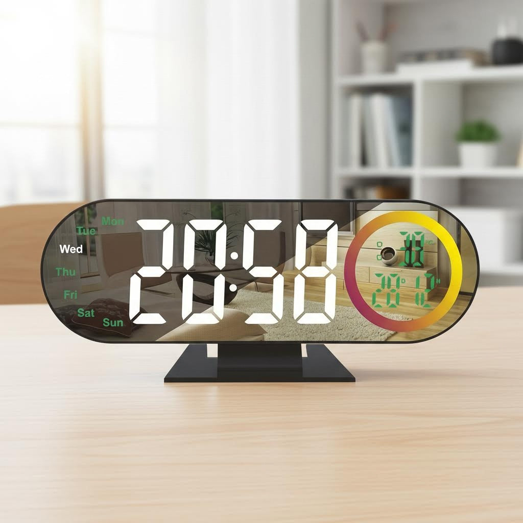 Réveil LED multicolore multifonctionnel | Activation vocale