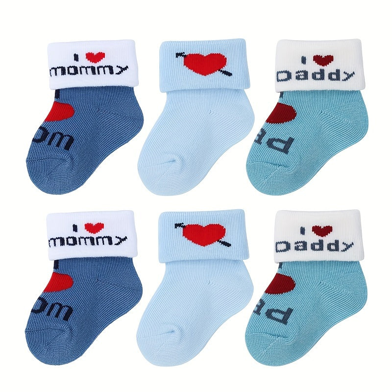 6 paires de chaussettes tricotées mignonnes pour nouveau-né, imprimées - Topdecheztop.fr