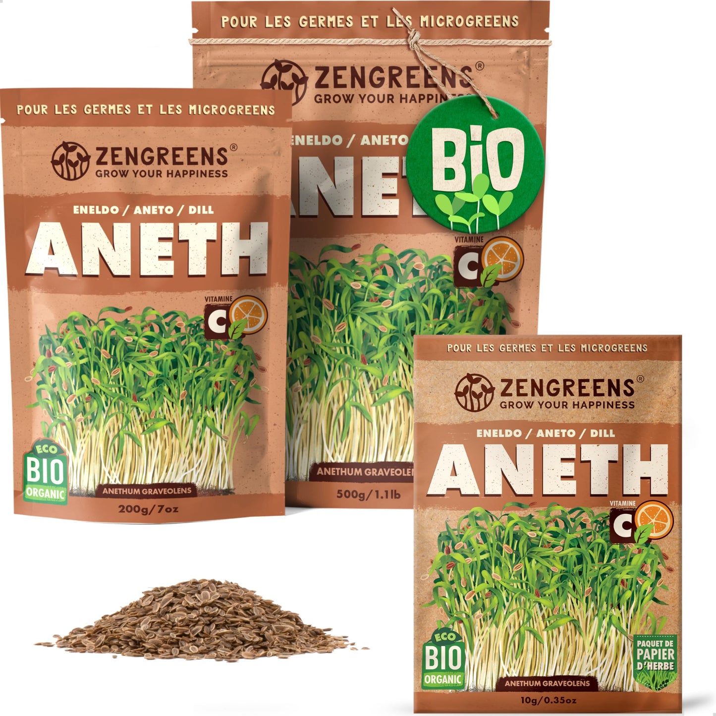 Graines de colza bio - Choisissez entre 10g, 200g et 500g - Graines de colza avec un taux de germination supérieur à 97% - Microgreens