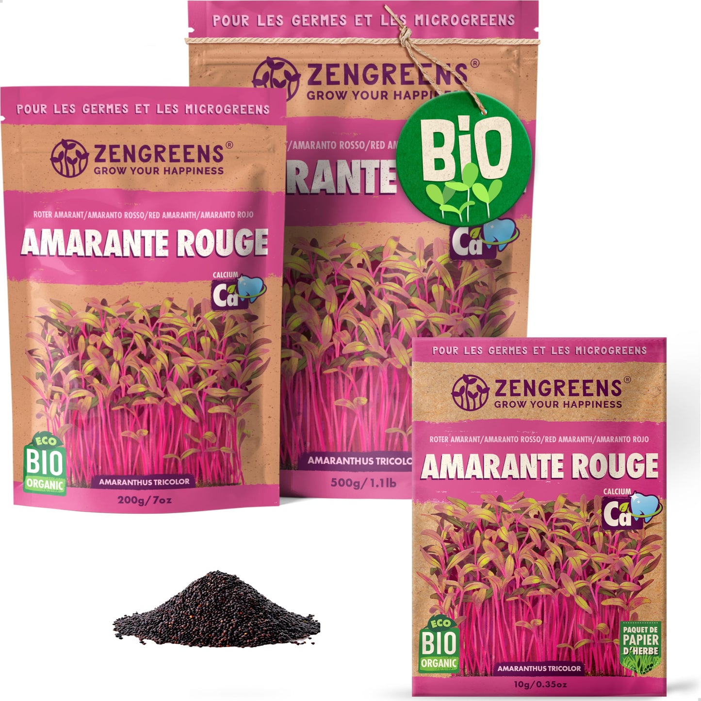 Graines de colza bio - Choisissez entre 10g, 200g et 500g - Graines de colza avec un taux de germination supérieur à 97% - Microgreens