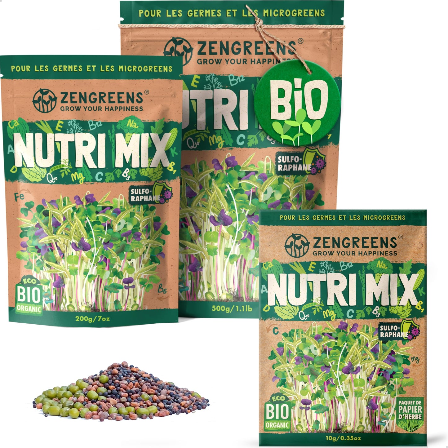 Graines de colza bio - Choisissez entre 10g, 200g et 500g - Graines de colza avec un taux de germination supérieur à 97% - Microgreens