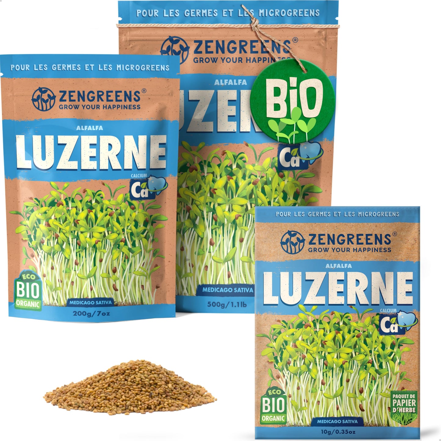 Graines de colza bio - Choisissez entre 10g, 200g et 500g - Graines de colza avec un taux de germination supérieur à 97% - Microgreens