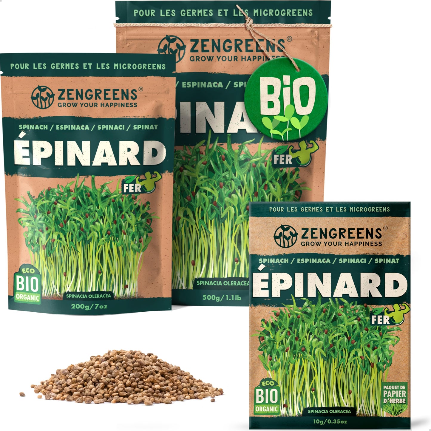 Graines de colza bio - Choisissez entre 10g, 200g et 500g - Graines de colza avec un taux de germination supérieur à 97% - Microgreens