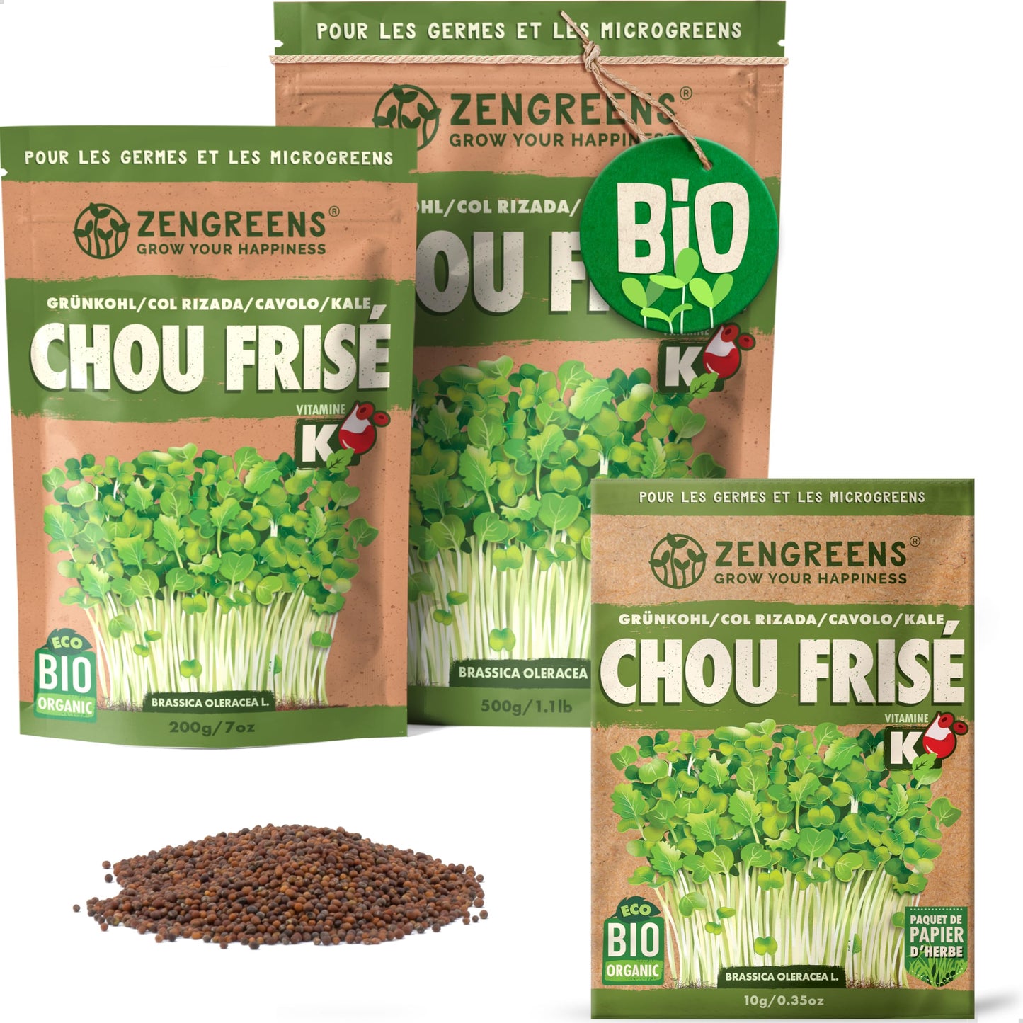 Graines de colza bio - Choisissez entre 10g, 200g et 500g - Graines de colza avec un taux de germination supérieur à 97% - Microgreens