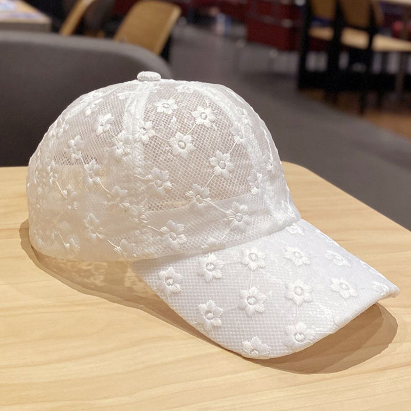 Women's Breathable Lace Baseball Cap - Sun Protection and Adjustable Fit For Women & Men - Topdecheztop.fr