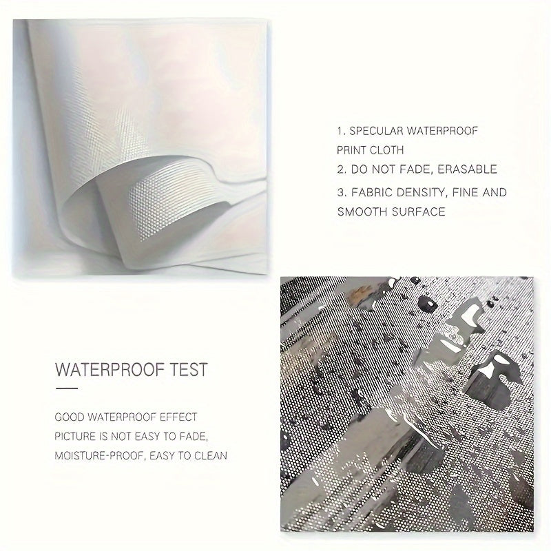 Ensemble de 3 tableaux décoratifs 2D sans cadre, style graphique