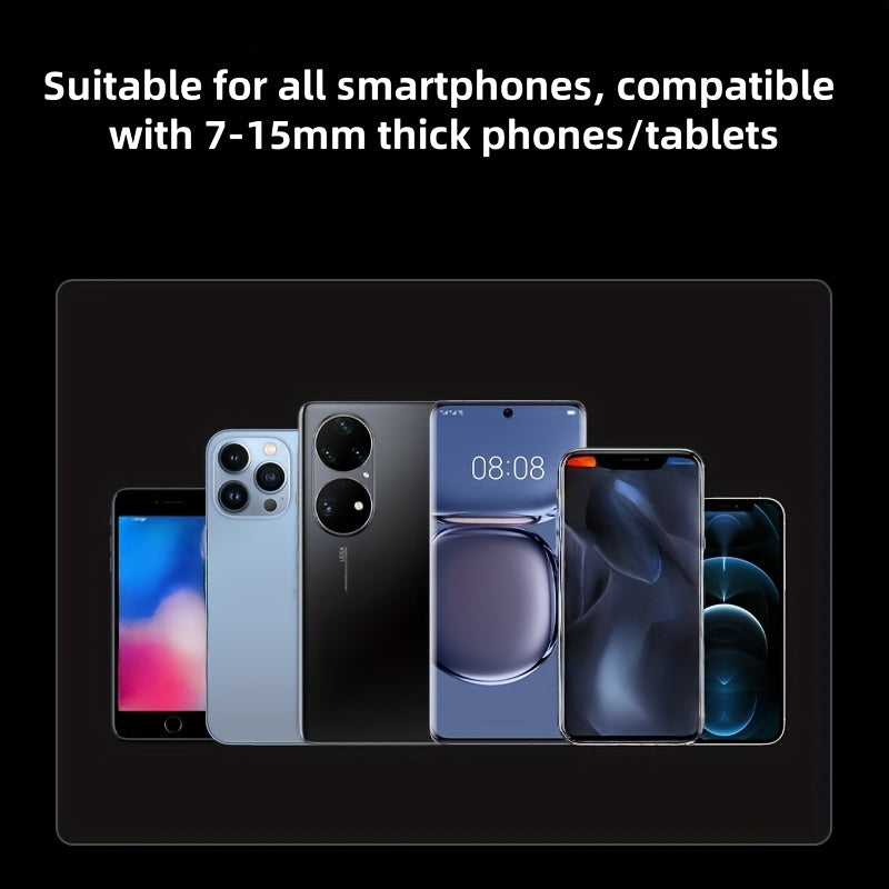 Support de téléphone à charge rapide sans fil 15 W, support de voiture