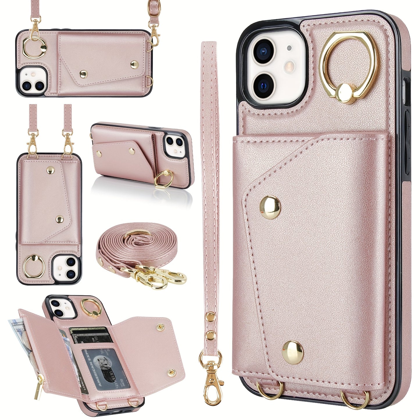 Etui portefeuille bandoulière pour femme est compatible avec les iPhone