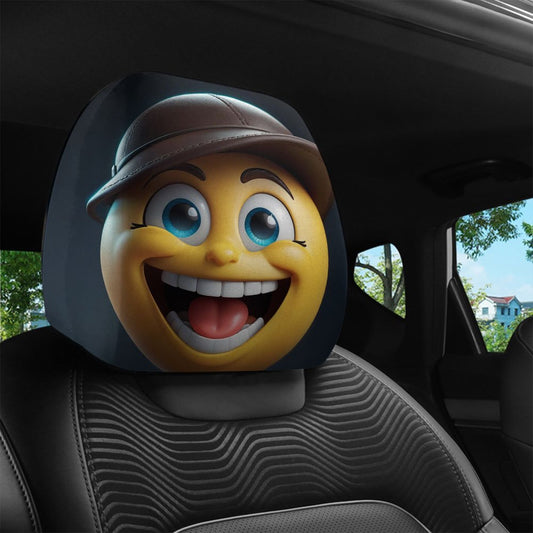 Lot de 2 housses d'appuie-tête de voiture à motif détective joyeux