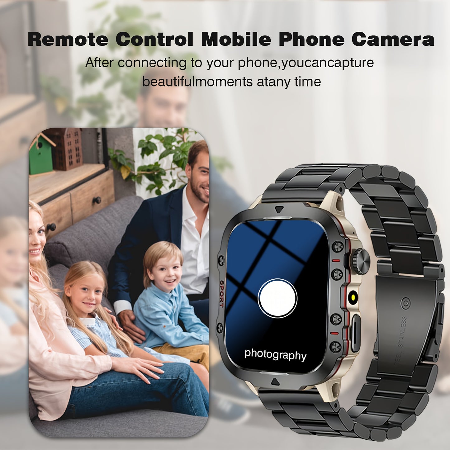 Cette montre connectée avec écran tactile permet de passer des appels sans fil et de recevoir des notifications de messages