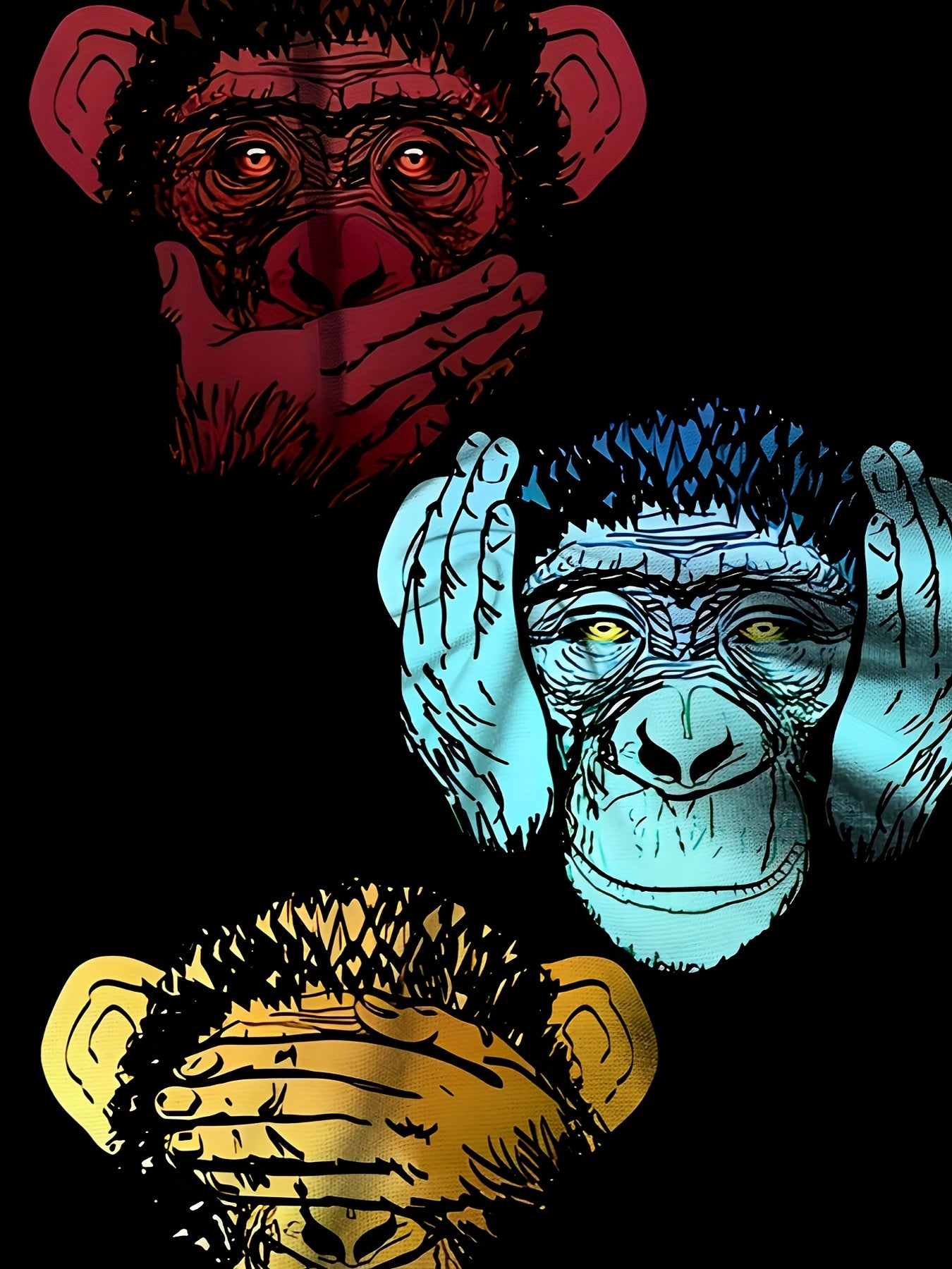 T-shirt homme fantaisie à imprimé 3D