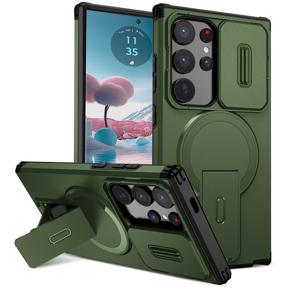 Coque rigide de protection antichoc renforcée avec support pour Galaxy S25 Ultra, S25 Fe, S24 Ultra, S23 Ultra, A17, A16, A56