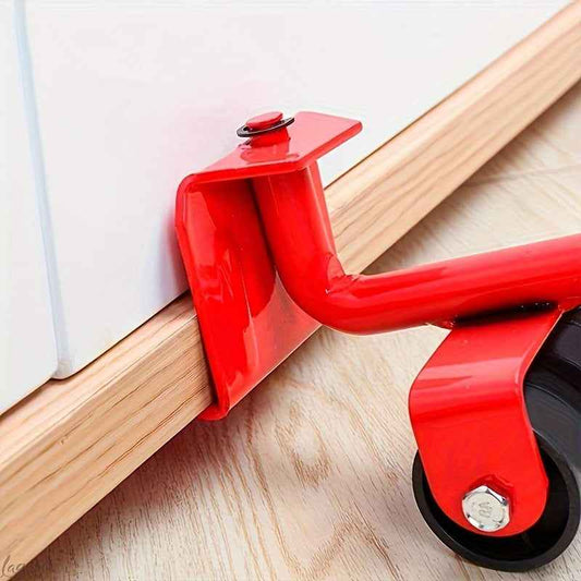5pcs Heavy-Duty Furniture Lifter Set, Metal Furniture Moving Rollers with 360-Degree Rotating Pads, Easy Glide Sofa and Appliance Mover Tool Kit