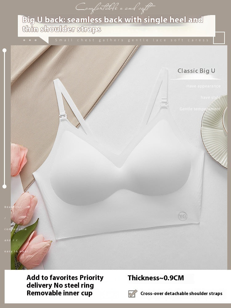 Soutien-gorge push-up dos nu en forme de U pour femme, avec bretelles et coussinets, idéal pour les petites poitrines.