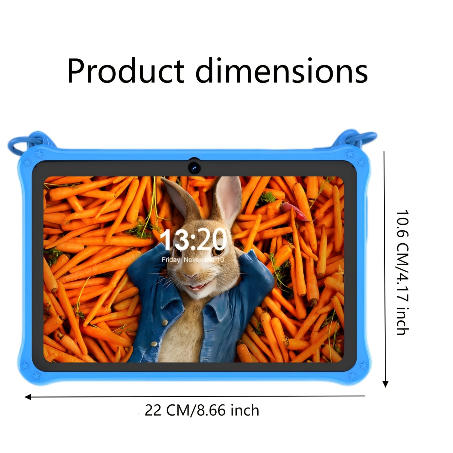 Tablette Android 13 pour enfants, 7 pouces, avec étui de protection