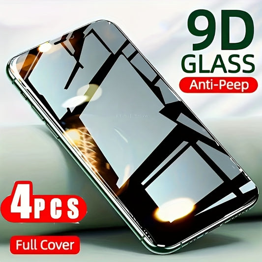 Lot de 4  films de protection d'écran en verre trempé pour iPhone
