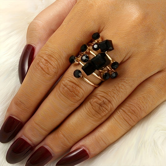 Bague simple pour femme, élégante, spéciale et unique, avec strass - Topdecheztop.fr
